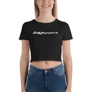 247 Sports White Logo Women's Crop Top