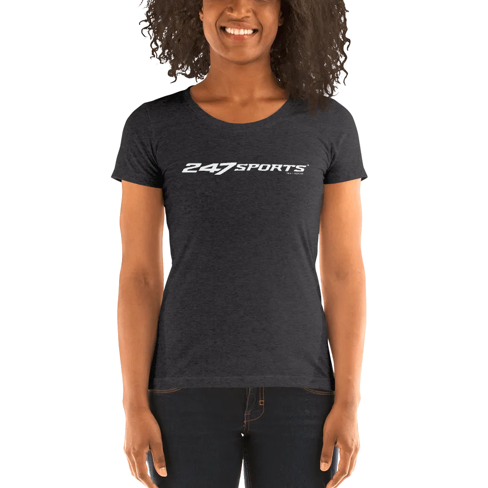 247 Sports White Logo Women's Tri-Blend Short Sleeve T-Shirt
