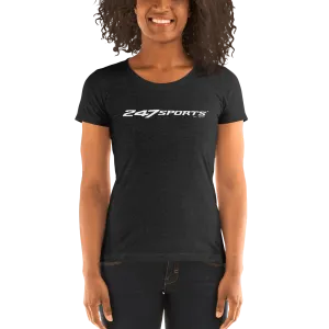 247 Sports White Logo Women's Tri-Blend Short Sleeve T-Shirt