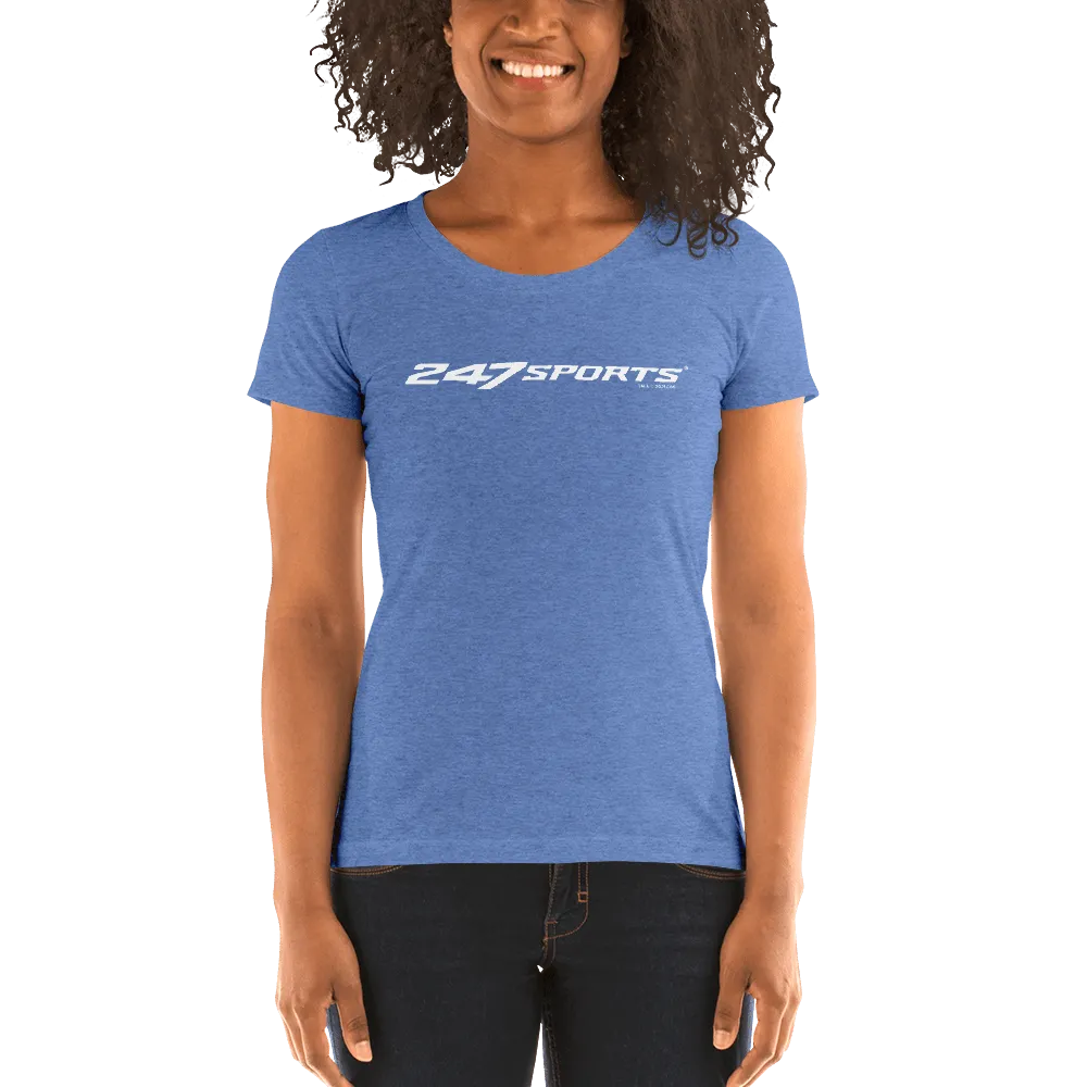 247 Sports White Logo Women's Tri-Blend Short Sleeve T-Shirt