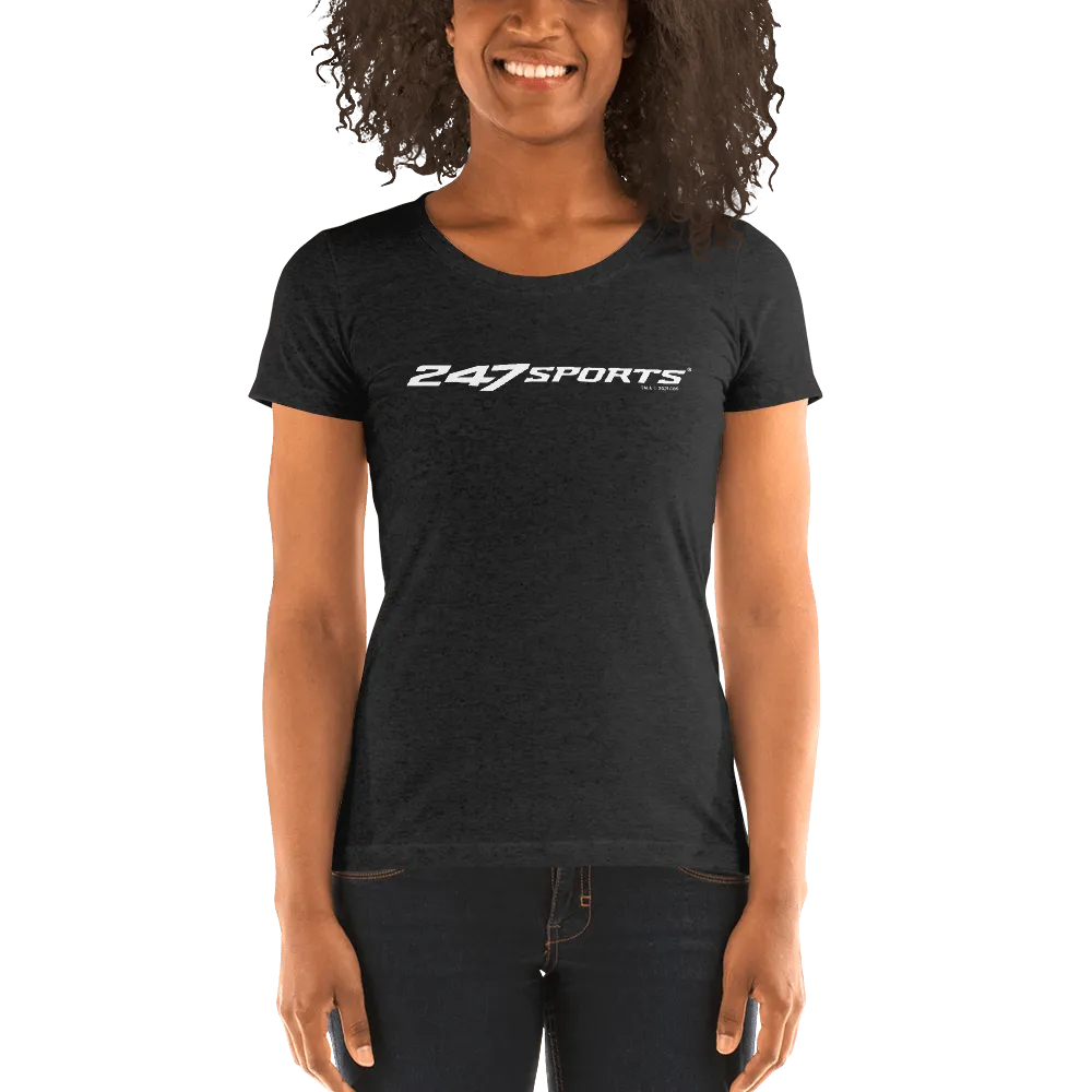 247 Sports White Logo Women's Tri-Blend Short Sleeve T-Shirt