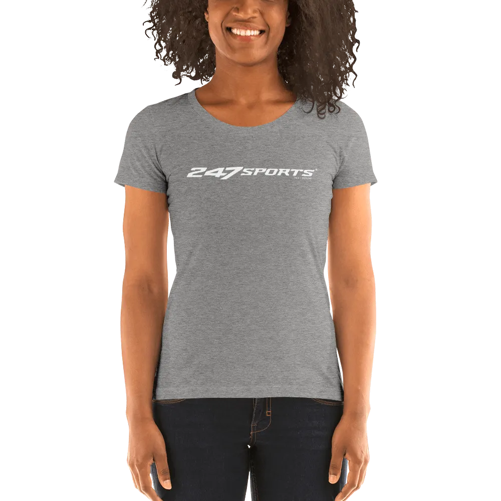 247 Sports White Logo Women's Tri-Blend Short Sleeve T-Shirt