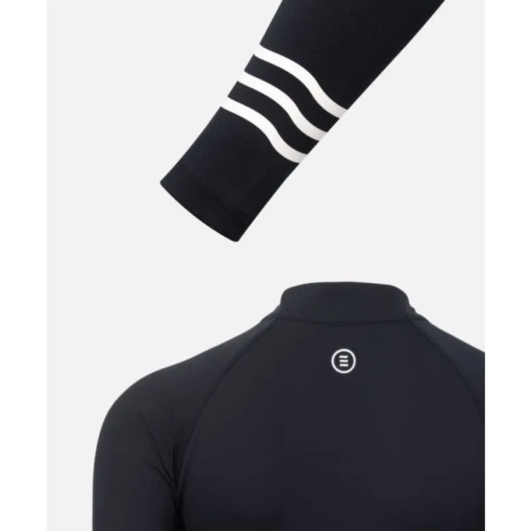 Barrel Women Resort Half Zip Crop Rashguard-BLACK