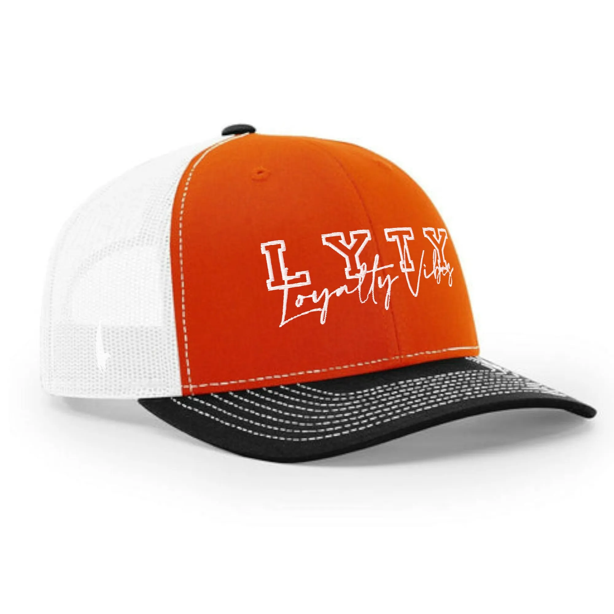 LOYALTY VIBES Varsity Logo Trucker Hat