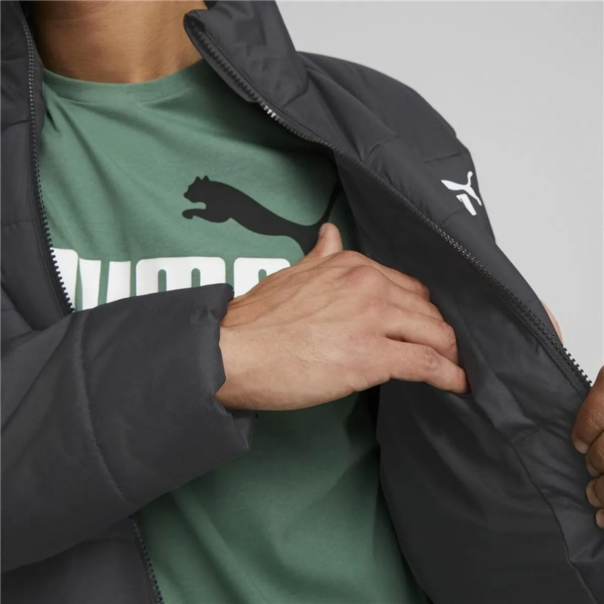 Men'S Sports Jacket Puma  Essentials  Padded Black