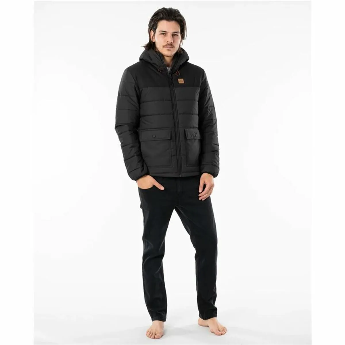 Men'S Sports Jacket Rip Curl Anti Series Ridge Black