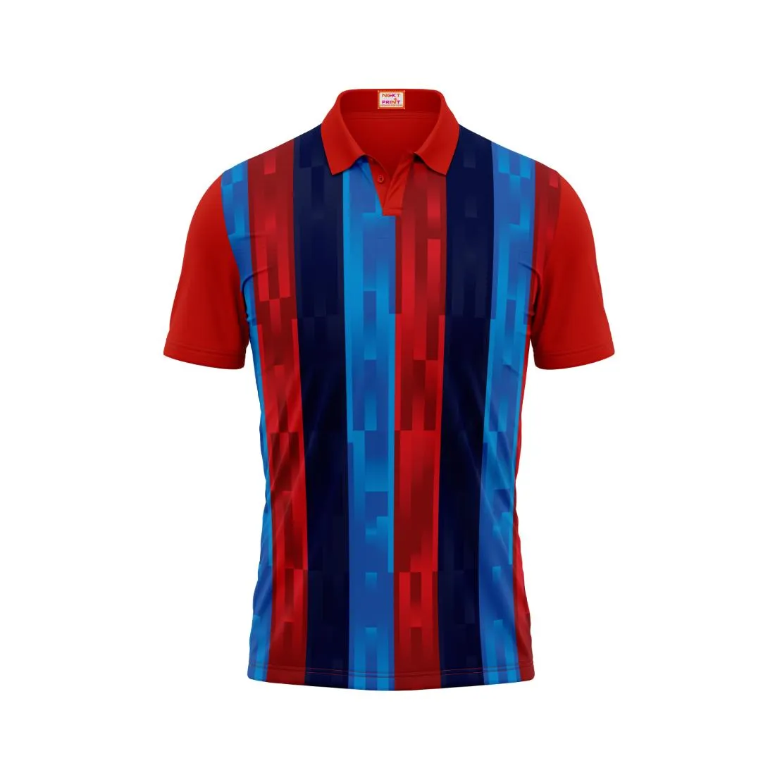 Next Print Customized Polo Neck Red Jersey NPTS38
