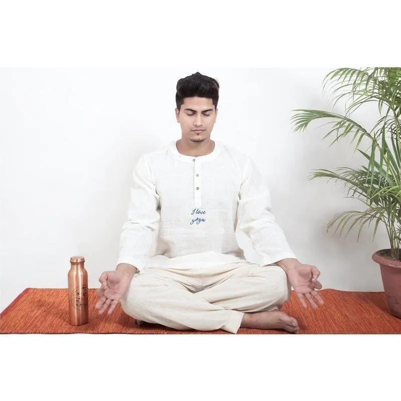Off- White Bengal Cotton Yoga Kurta Set