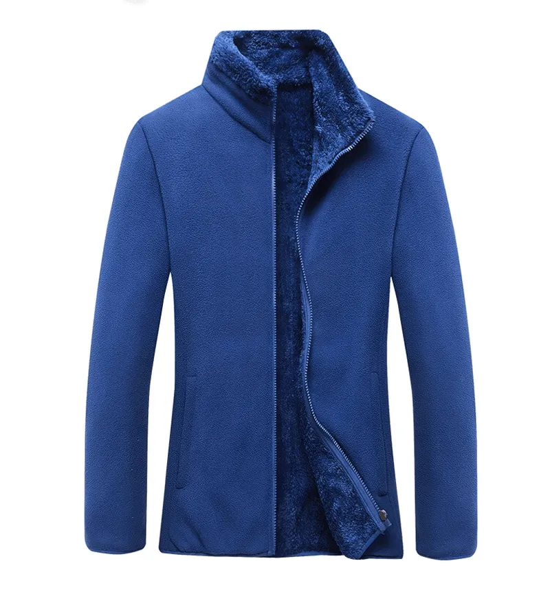 Outdoor Sports Stand Collar Zipper Thermal Fleece Jacket - SF0885