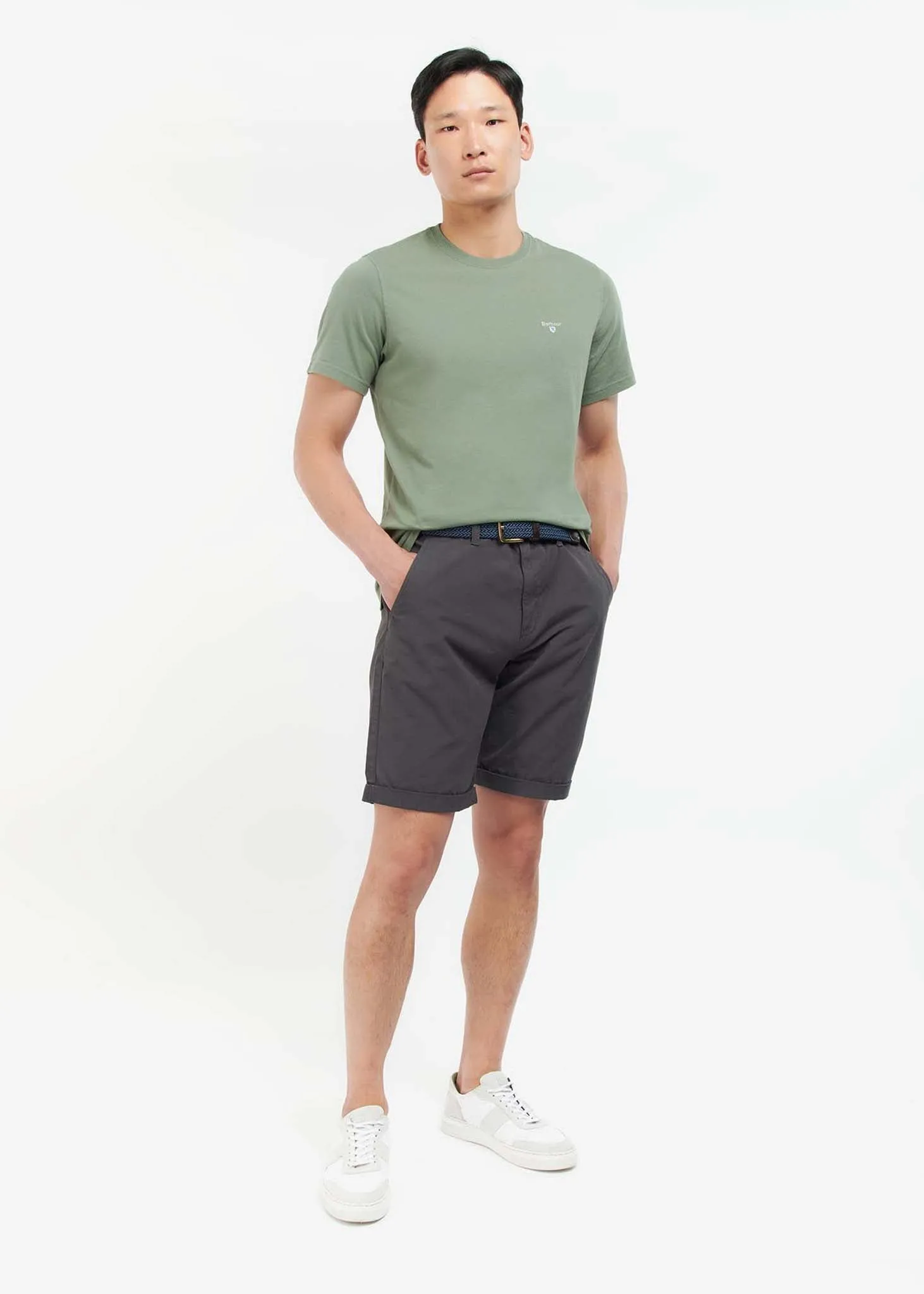 Tartan sports tee - agave green