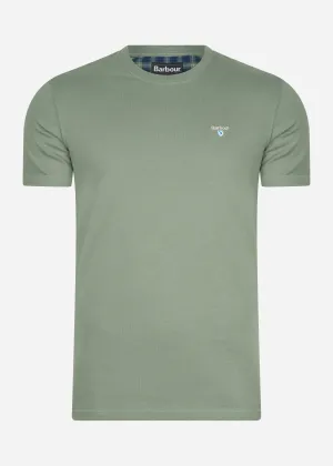 Tartan sports tee - agave green
