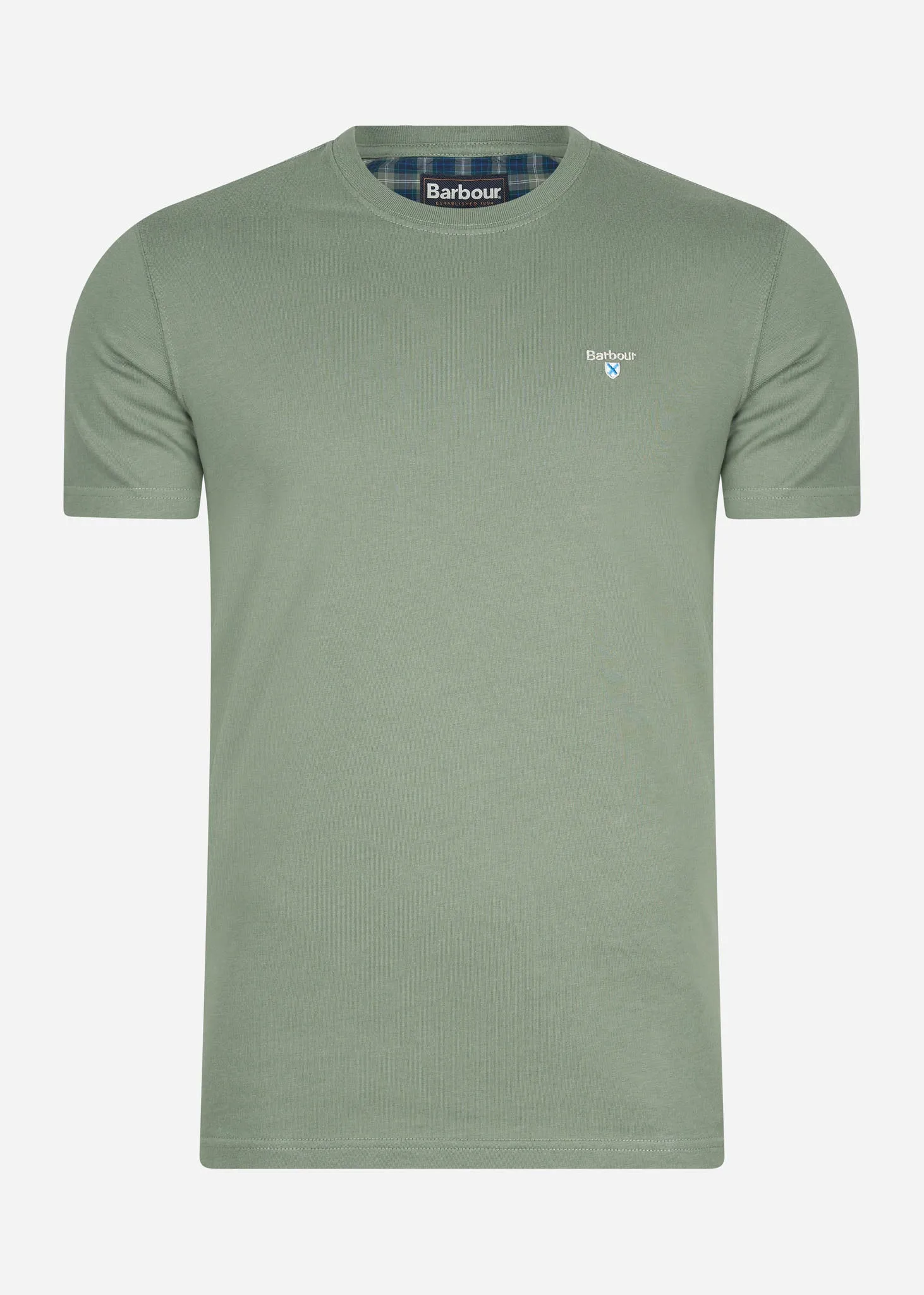 Tartan sports tee - agave green