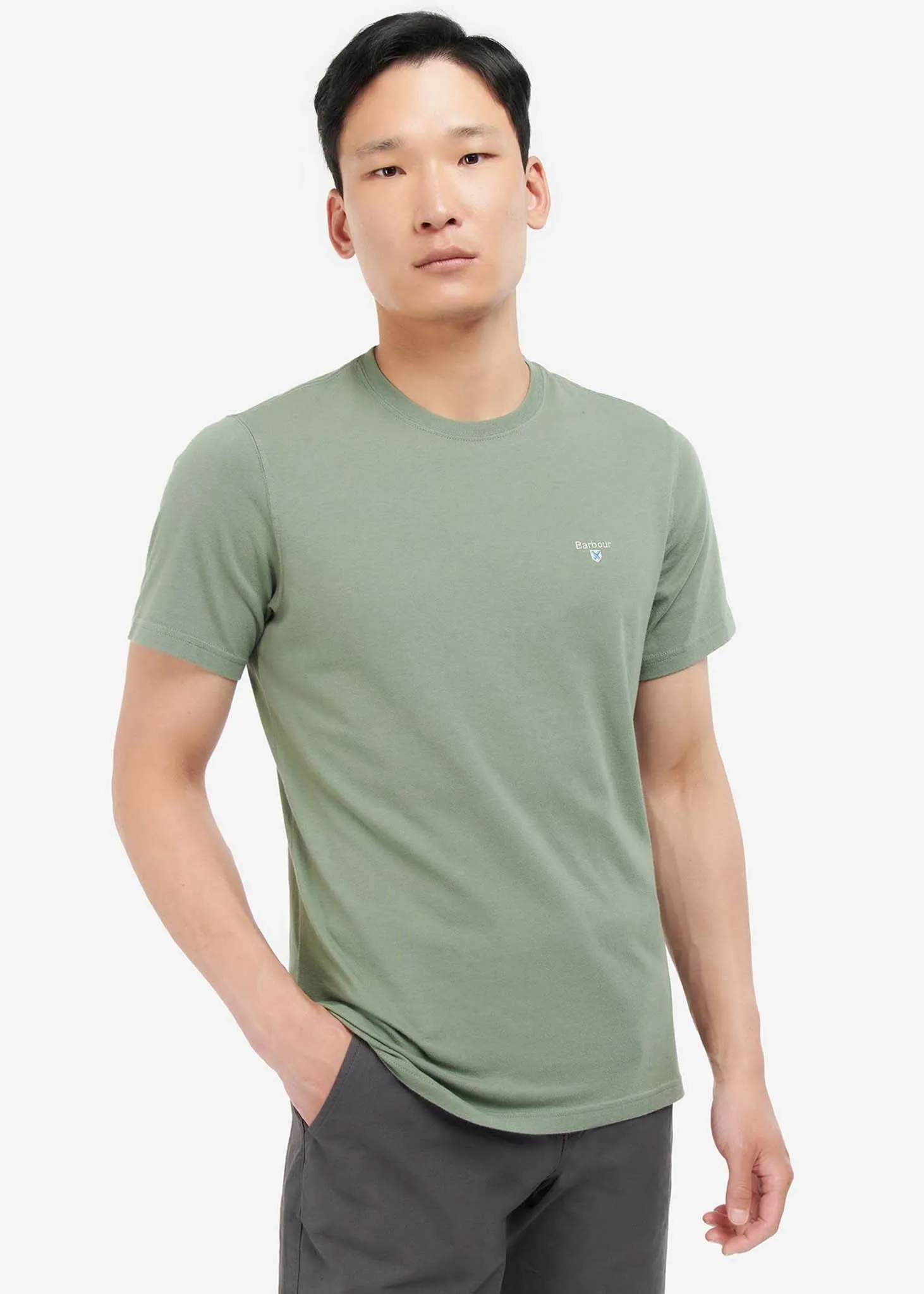 Tartan sports tee - agave green