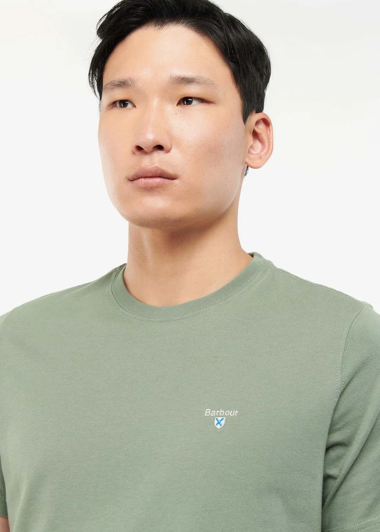 Tartan sports tee - agave green