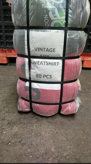 Vintage Unsorted Branded Sweatshirts & Hoodies Mixed Bale (45kg)